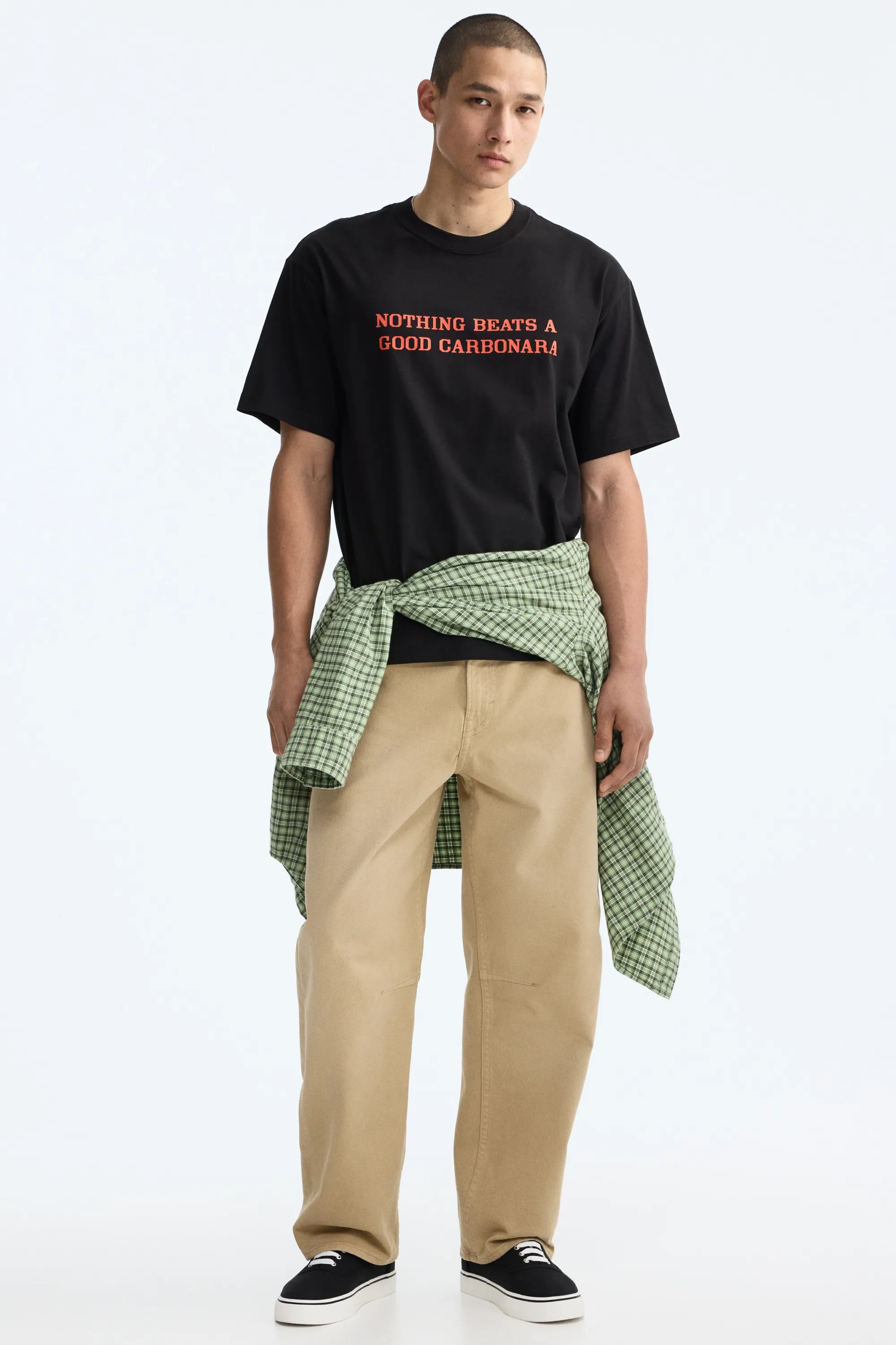 T-shirt imprimé Relaxed Fit - Noir/Nothing beats a good
