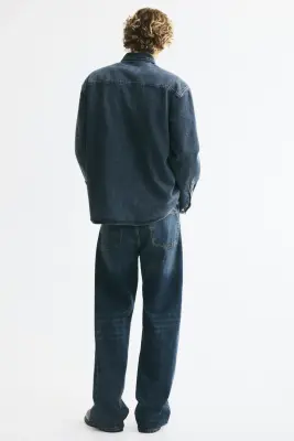 Surchemise en denim de coton - Bleu denim foncé — photo 3