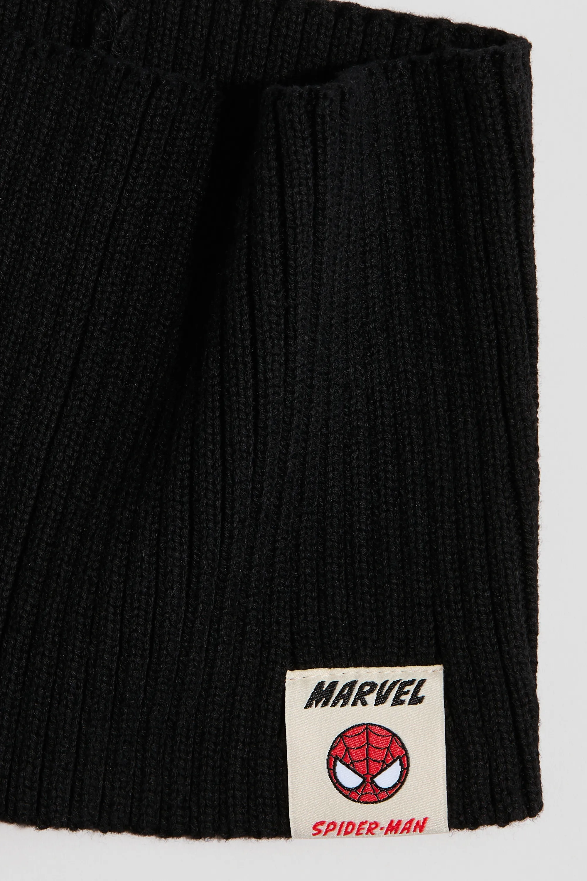 Snood en maille côtelée - Noir/Spider-Man