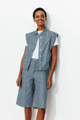 Veste rayée sans manches — photo 3