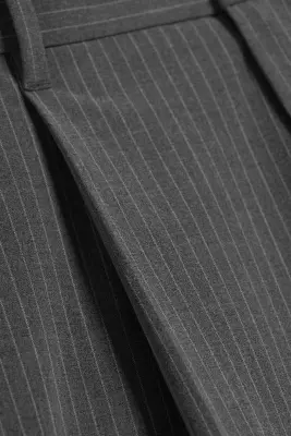 Pantalon de tailleur ample Uno - Gris foncé rayé — photo 5