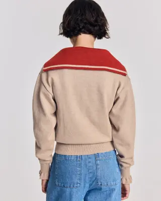 Pull Lila beige et rouille — photo 5