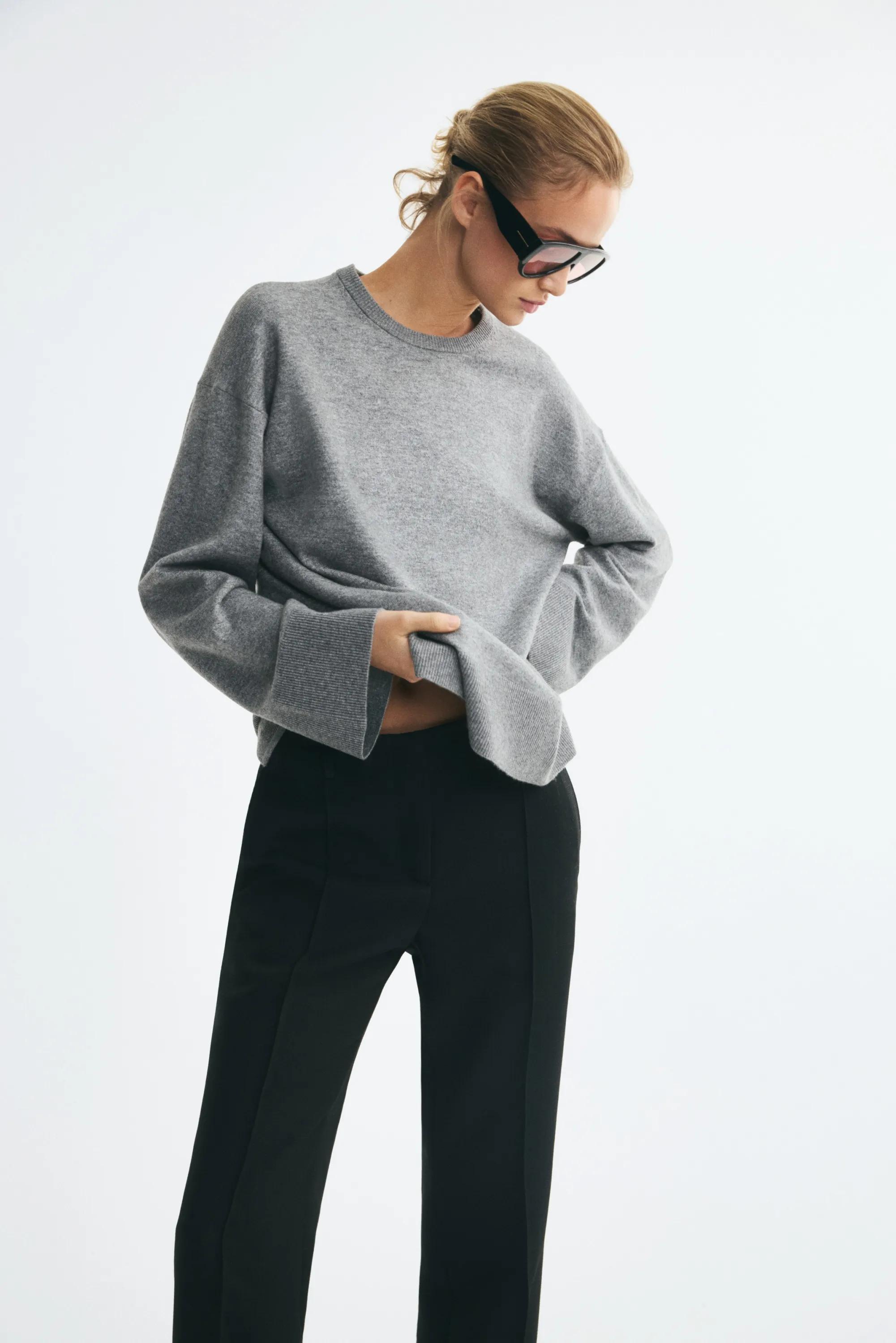 Pull oversize - Gris chiné