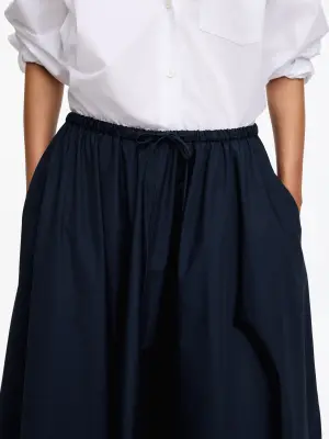 Jupe large en coton - Bleu foncé — photo 2