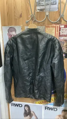 Veste en cuir noir Jack & Jones — photo 6