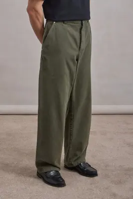 Pantalon 'Soft Painter Pants' - Vert Foncé — photo 4
