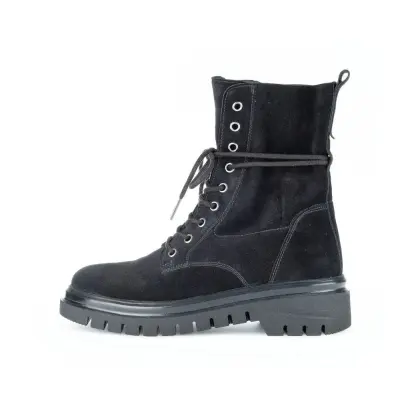 Bottines Gabor 91.780.17 Noires - Cuir Lacets Zip Grande Pointure Femme — photo 2