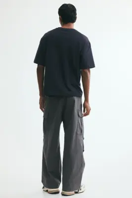 Pantalon cargo Loose Fit - Gris foncé — photo 3