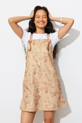 Robe salopette fleurie Femme — photo 4