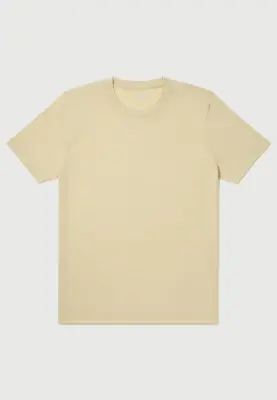 Le t-shirt mérinos - Jaune pâle — photo 2