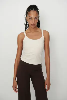 Débardeur avec soutien-gorge intégré SoftMove™ - Ivoire — photo 1