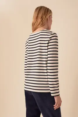 marinière filipette ecru/charcoal — photo 4