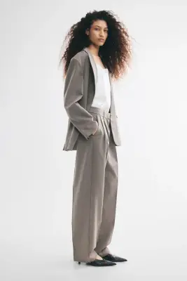 Pantalon chic en twill - Taupe — photo 3