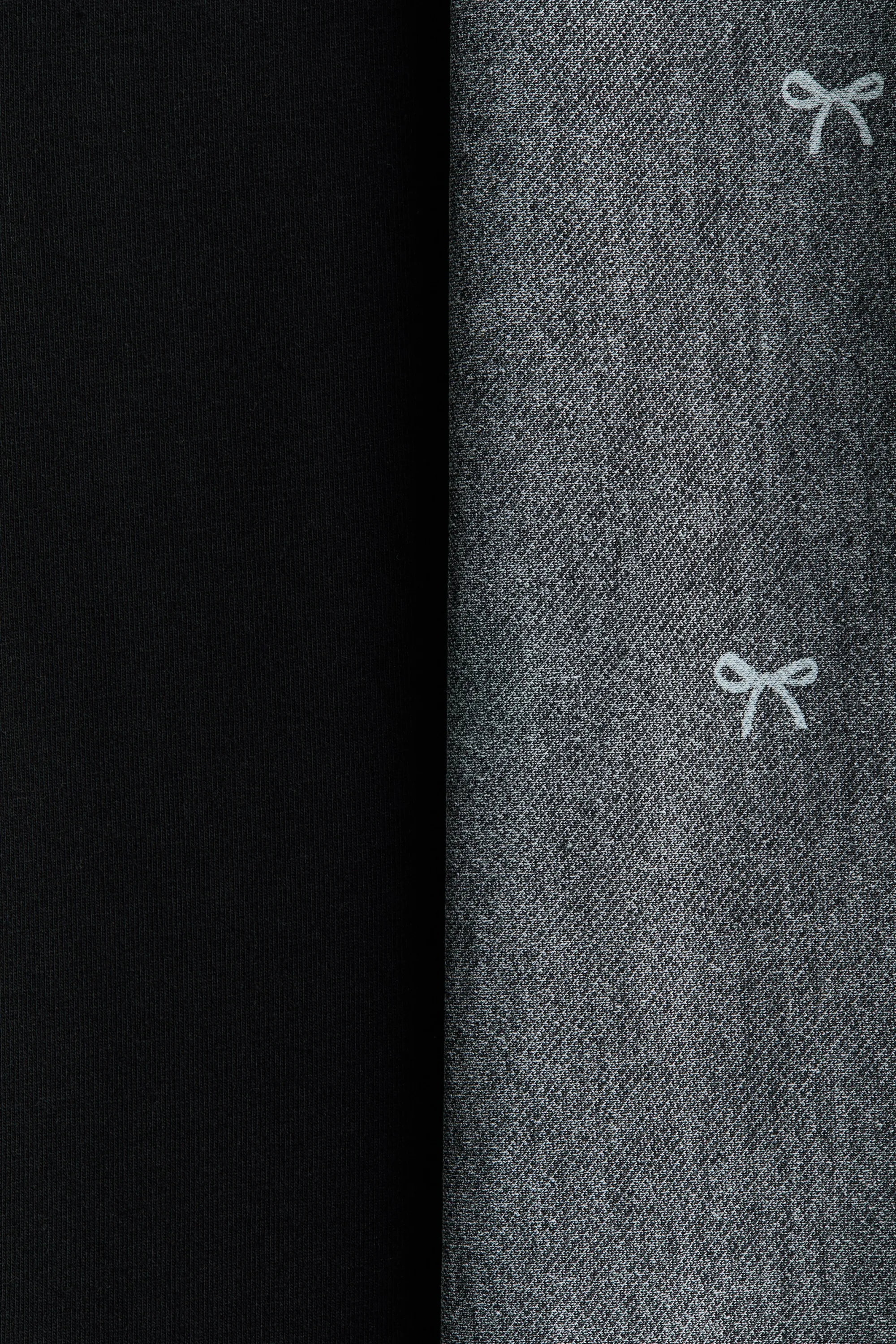 Lot de 2 jeggings - Gris denim foncé/nœuds