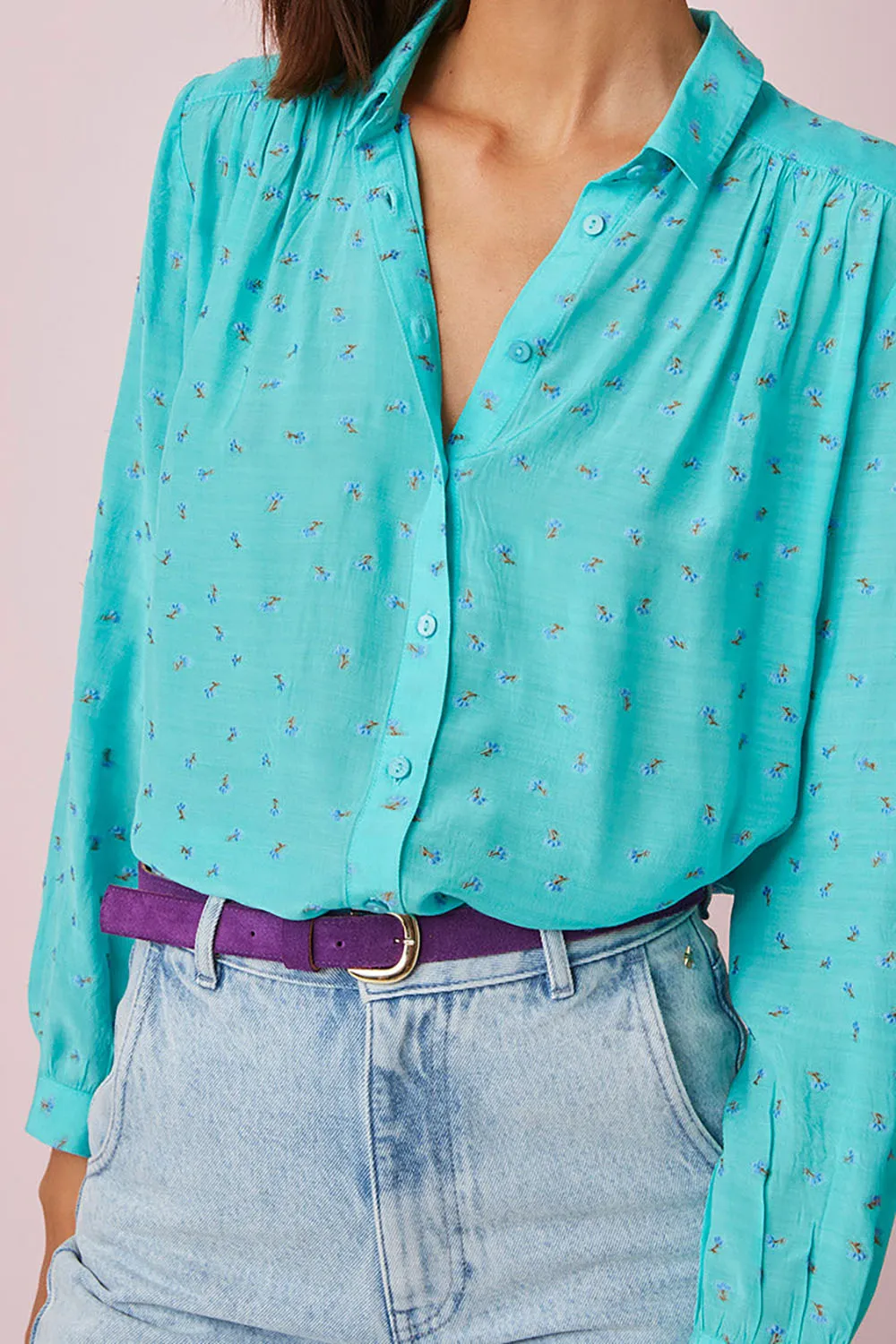 chemise tonia turquoise