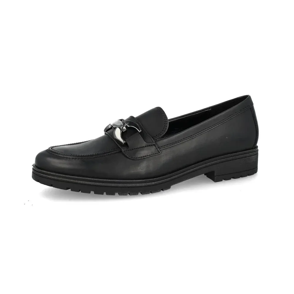 Mocassins Gabor 55.251.27 Noirs - Cuir Lacets Grande Pointure Femme
