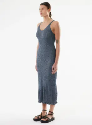Robe en viscose et fibre irisée — photo 2