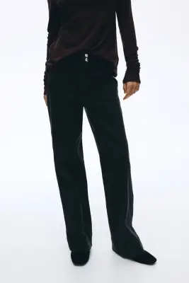Wide High Jeans - Gris denim foncé — photo 1