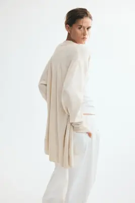 Gilet long - Beige clair chiné — photo 3