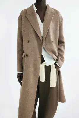 Manteau fait main à fermeture croisée - Beige — photo 2
