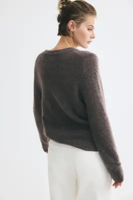 Pull ajusté - Taupe foncé — photo 3