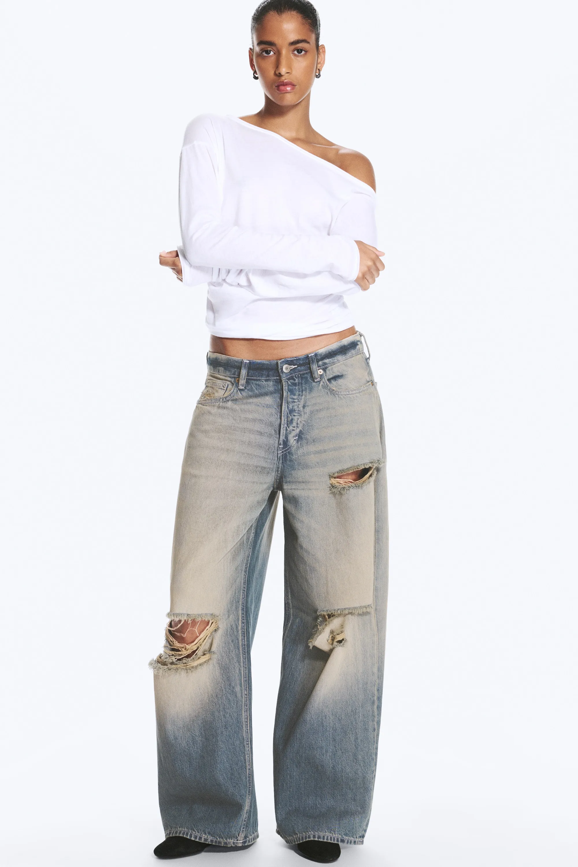 Andromeda jean baggy ample taille basse - Bleu étoile de mer - Bleu moyen