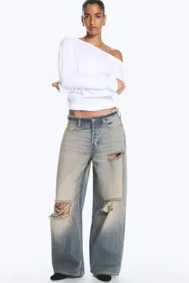 Andromeda jean baggy ample taille basse - Bleu étoile de mer - Bleu moyen — photo 1