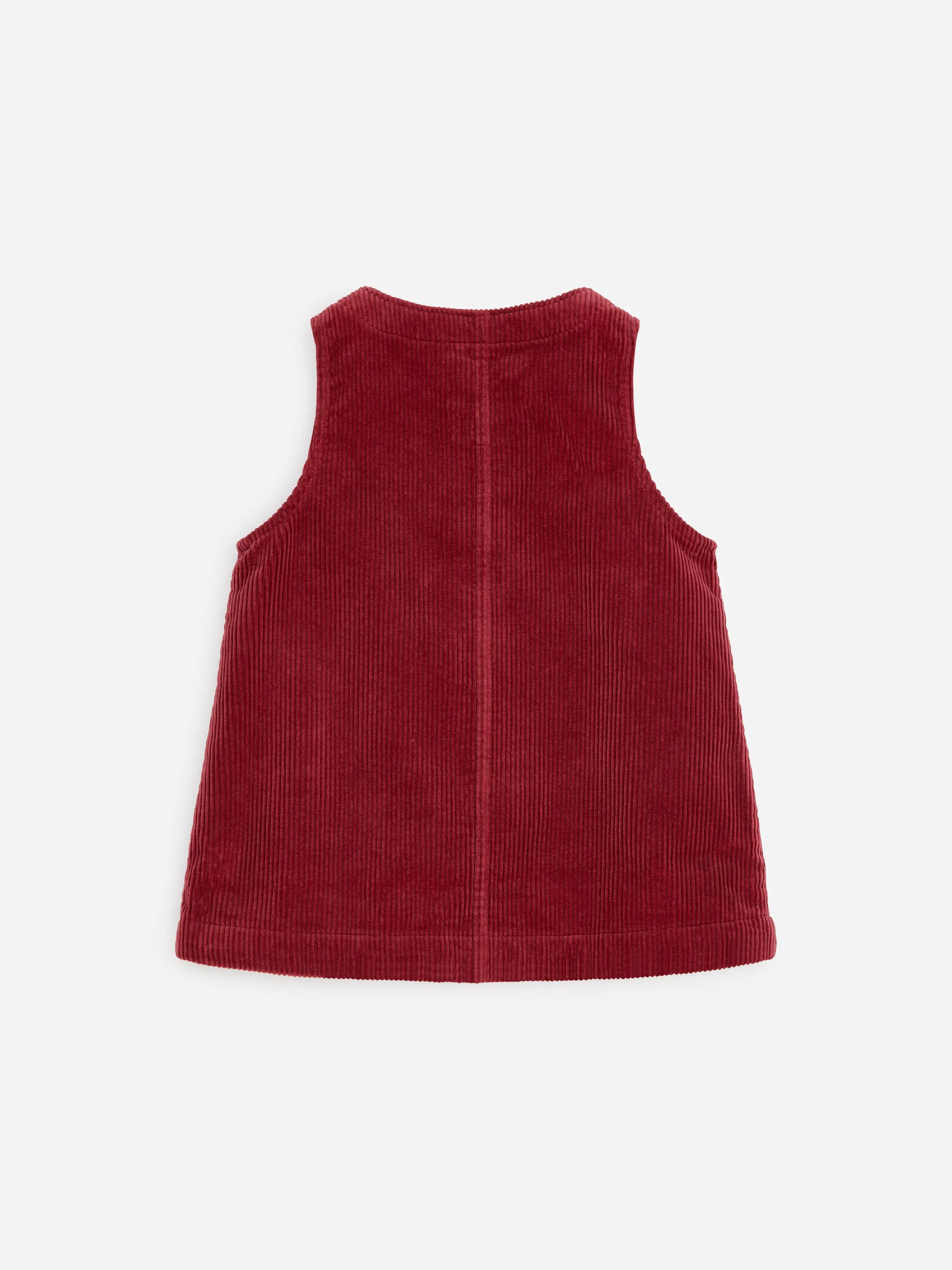 Robe en velours côtelé de coton - Rouge foncé