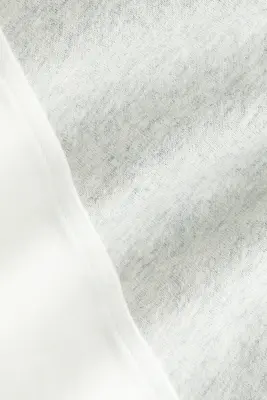Top en coton avec manches raglan - Gris clair chiné/color block — photo 3