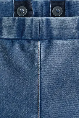 Jegging large à l'aspect denim - Bleu denim foncé/cœurs — photo 2