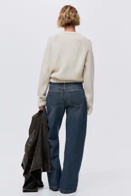 Wide High Jeans - Bleu denim foncé — photo 4