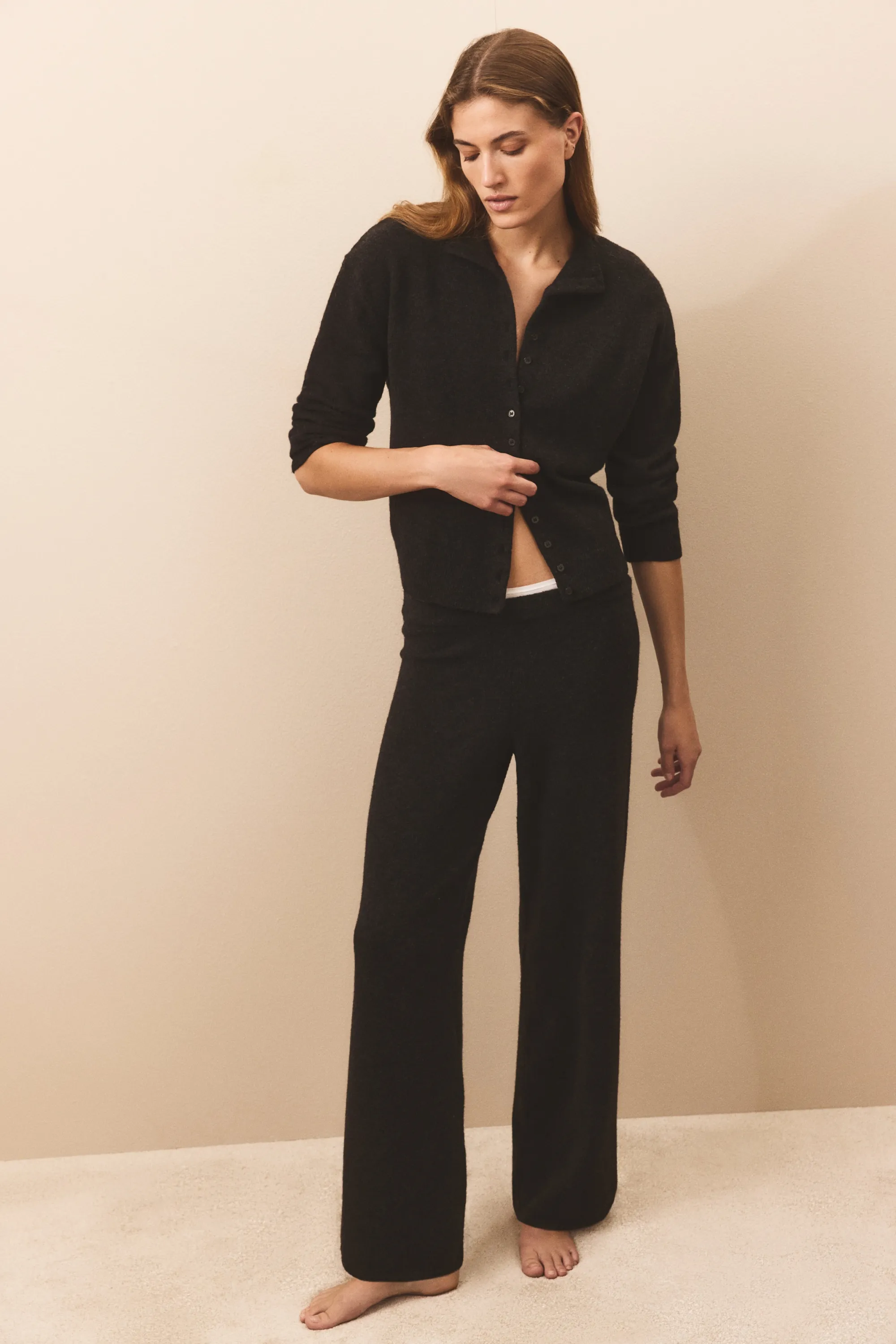 Pantalon à taille élastique - Noir