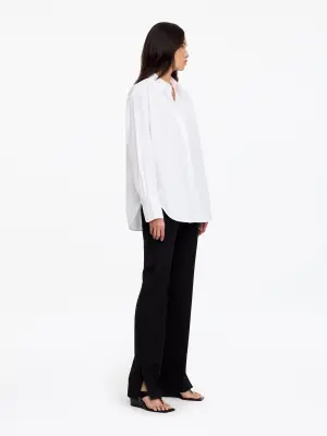 Chemise décontractée en popeline - Blanc — photo 2