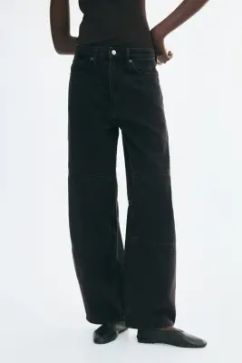Barrel High Waist Jeans - Noir denim — photo 1