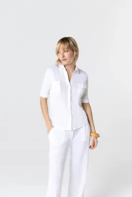 Chemise en lin et élasthanne — photo 2