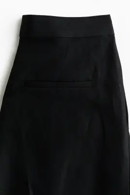 Pantalon ballon en lin mélangé - Noir — photo 4