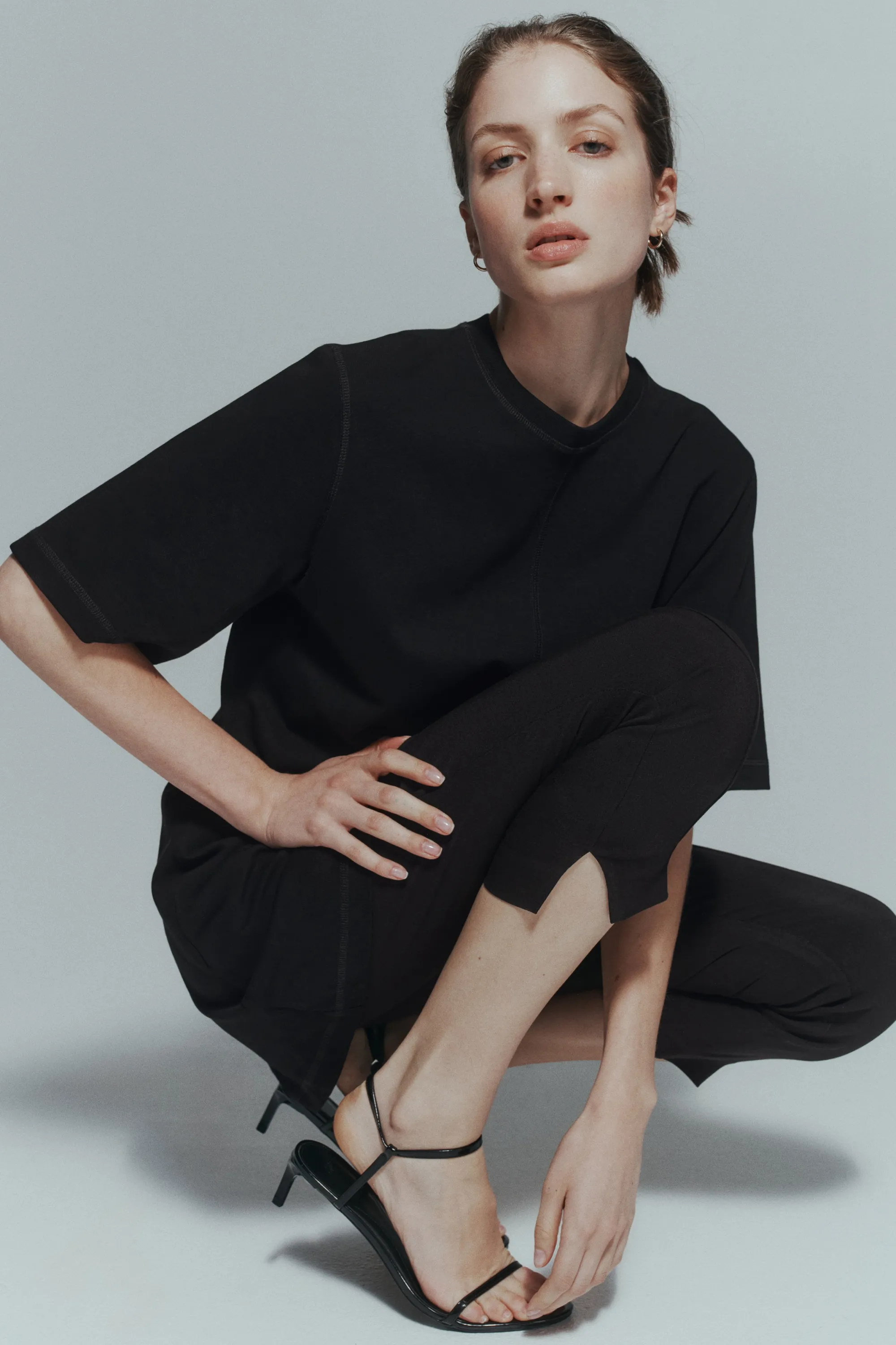 Robe T-shirt en coton - Noir