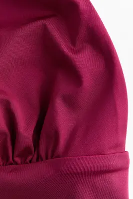 Maillot de bain High Leg avec dos nu - Rose prune — photo 4