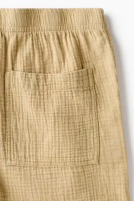 Short en mousseline Relaxed Fit - Jaune — photo 4