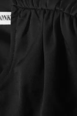 Mini-robe en sergé sans manches - Noir — photo 4