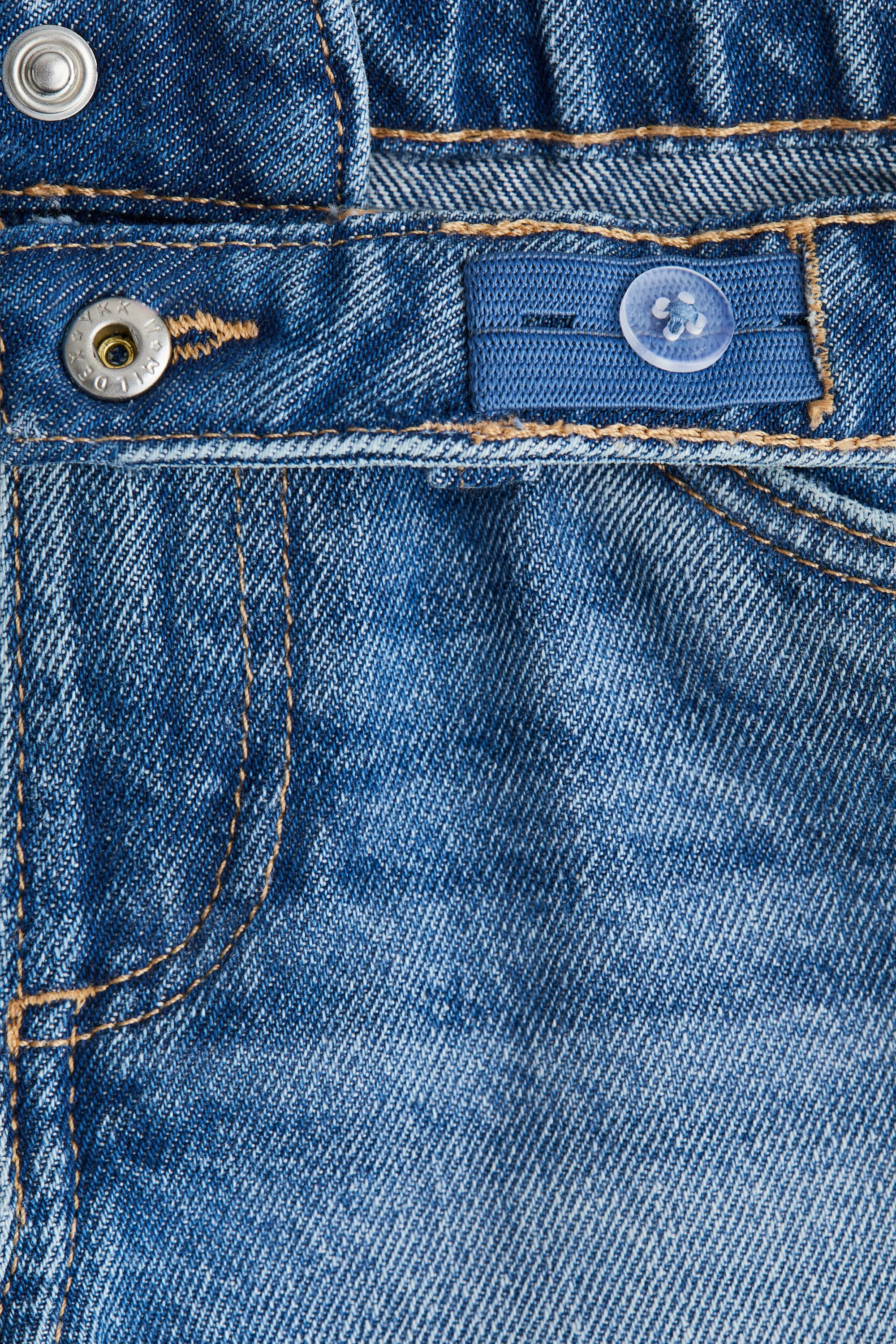 Short frangé en denim - Bleu denim