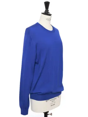 Pull col rond en cachemire et soie bleu roi Prix boutique 630€ Taille 38 à 40 — photo 4