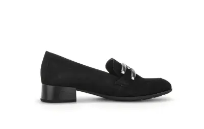 Mocassins Gabor 35.282.17 Noirs - Daim Lacets Grande Pointure Femme — photo 3