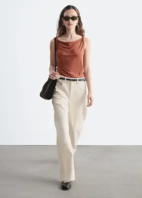 Jean barrel - Couleur crème — photo 2