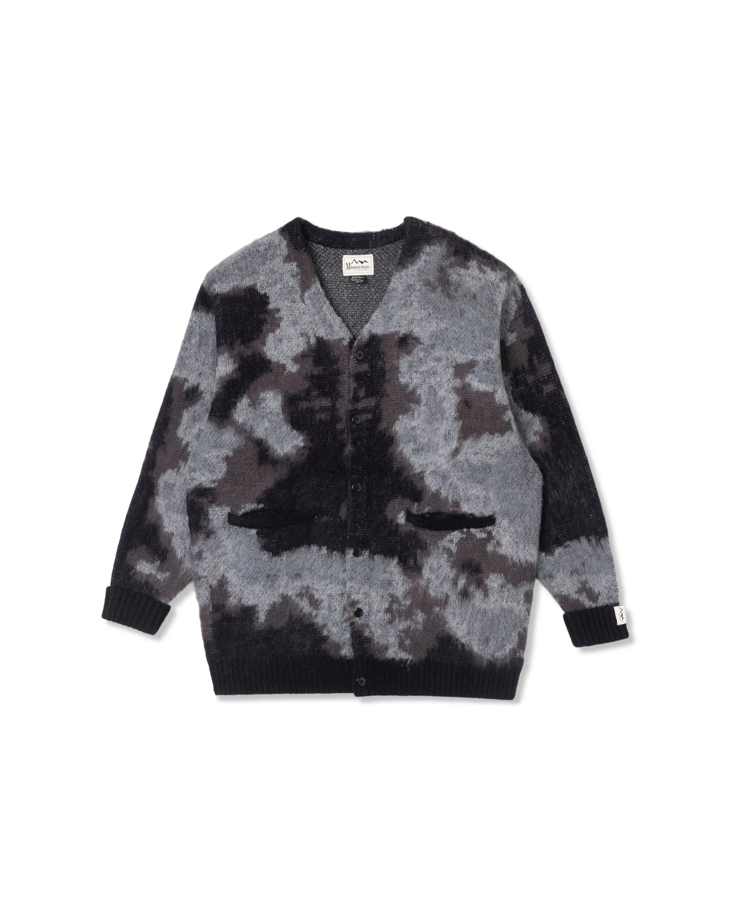 Blurry Jaquard Cardigan Black