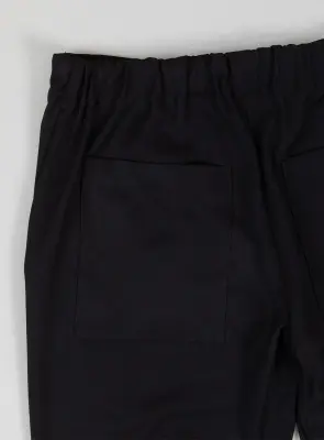 Pants with Notched Pockets in Black Serge — photo 3