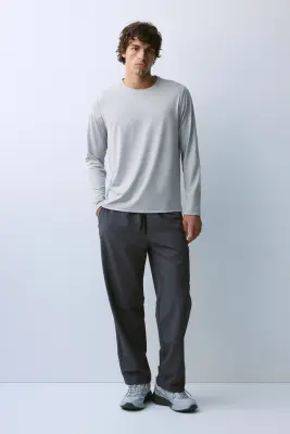 T-shirt de sport à manches longues DryMove™ - Gris clair — photo 1