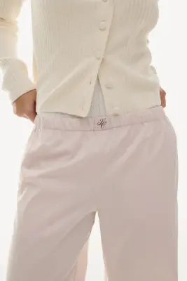 Pantalon en popeline de coton - Rose clair — photo 1