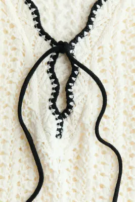 Robe de plage en maille pointelle - Blanc — photo 4
