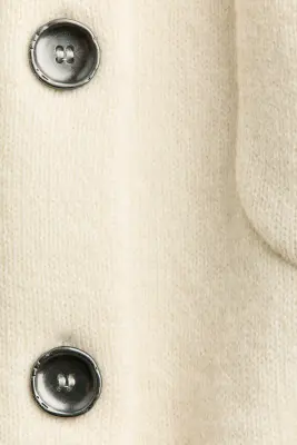 Gilet en laine mélangée avec poches - Crème — photo 4